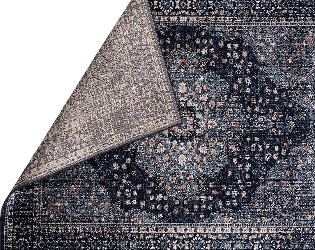 Waterloo Navy Oriental 5X7 Area Rug