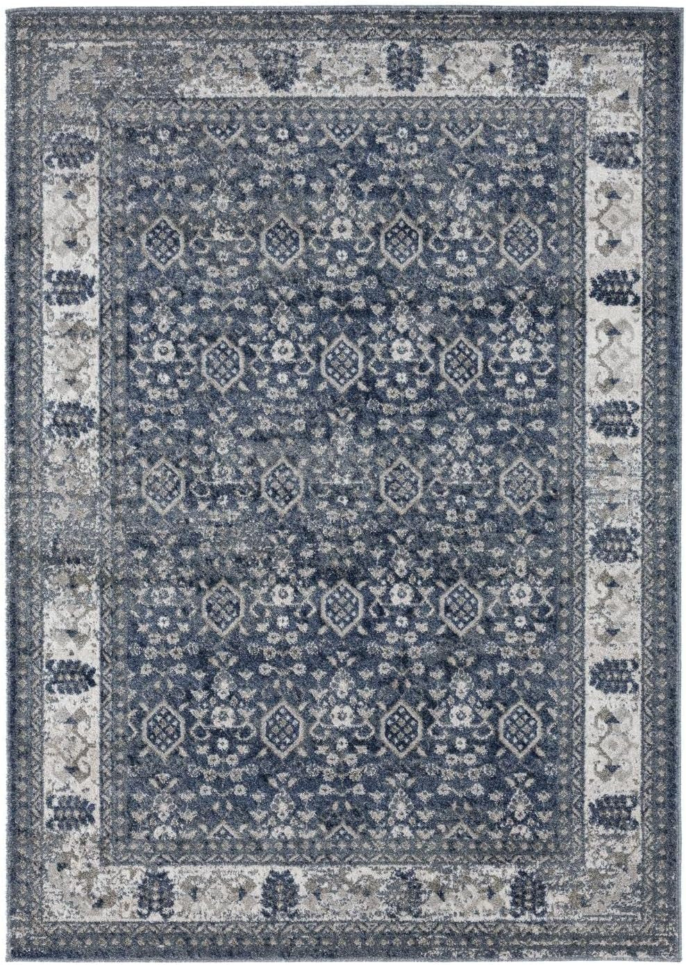 Persian Rugs Taba Collection 7081 Oriental Premium Blue 8X10 Area Rug