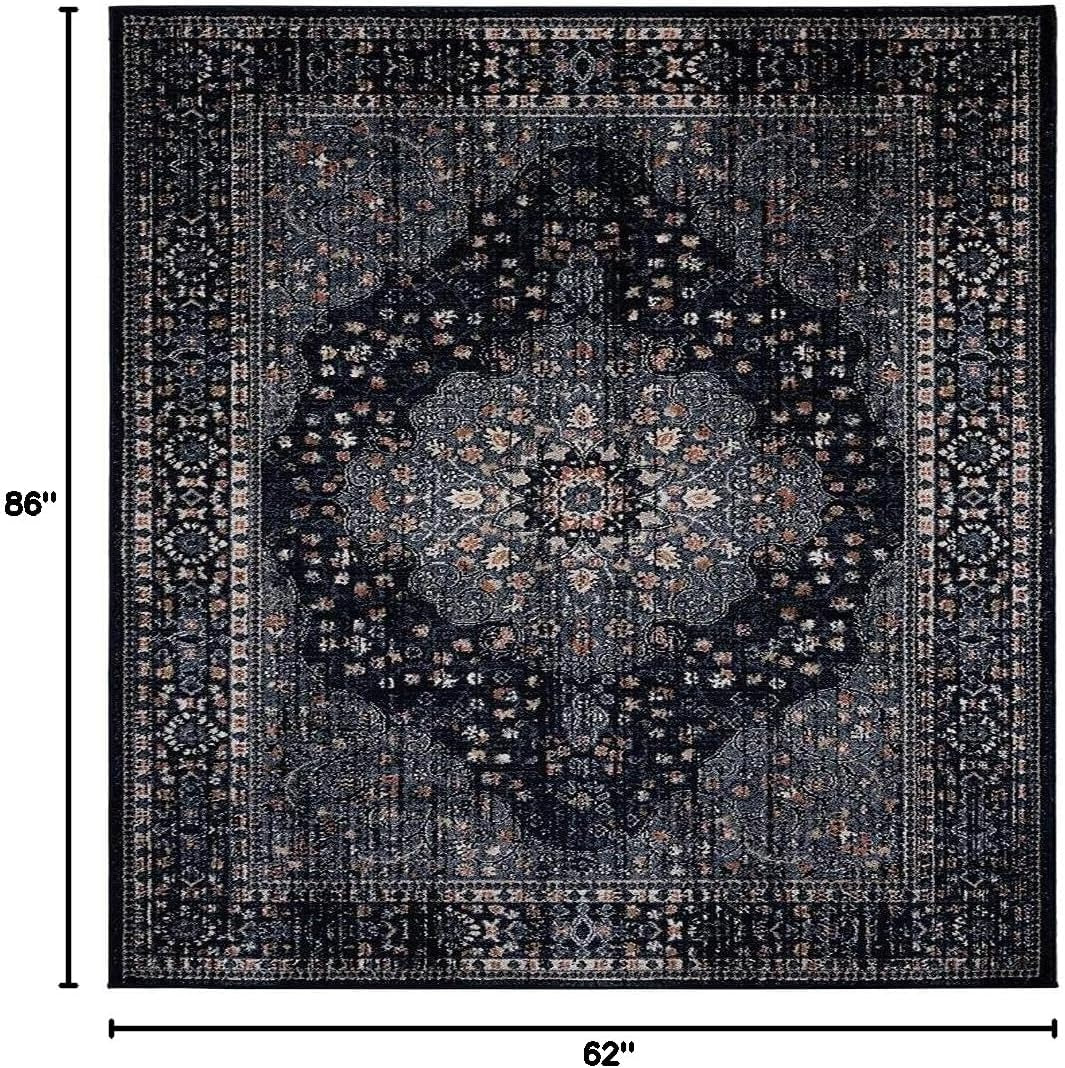 Waterloo Navy Oriental 5X7 Area Rug