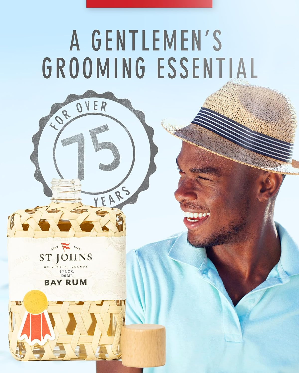 Bay Rum Aftershave and Cologne | Made with Bay Leaves from the Virgin Islands | Bay Leaf after Shave Fragrance for Men | (4 Oz Splash Bottle)