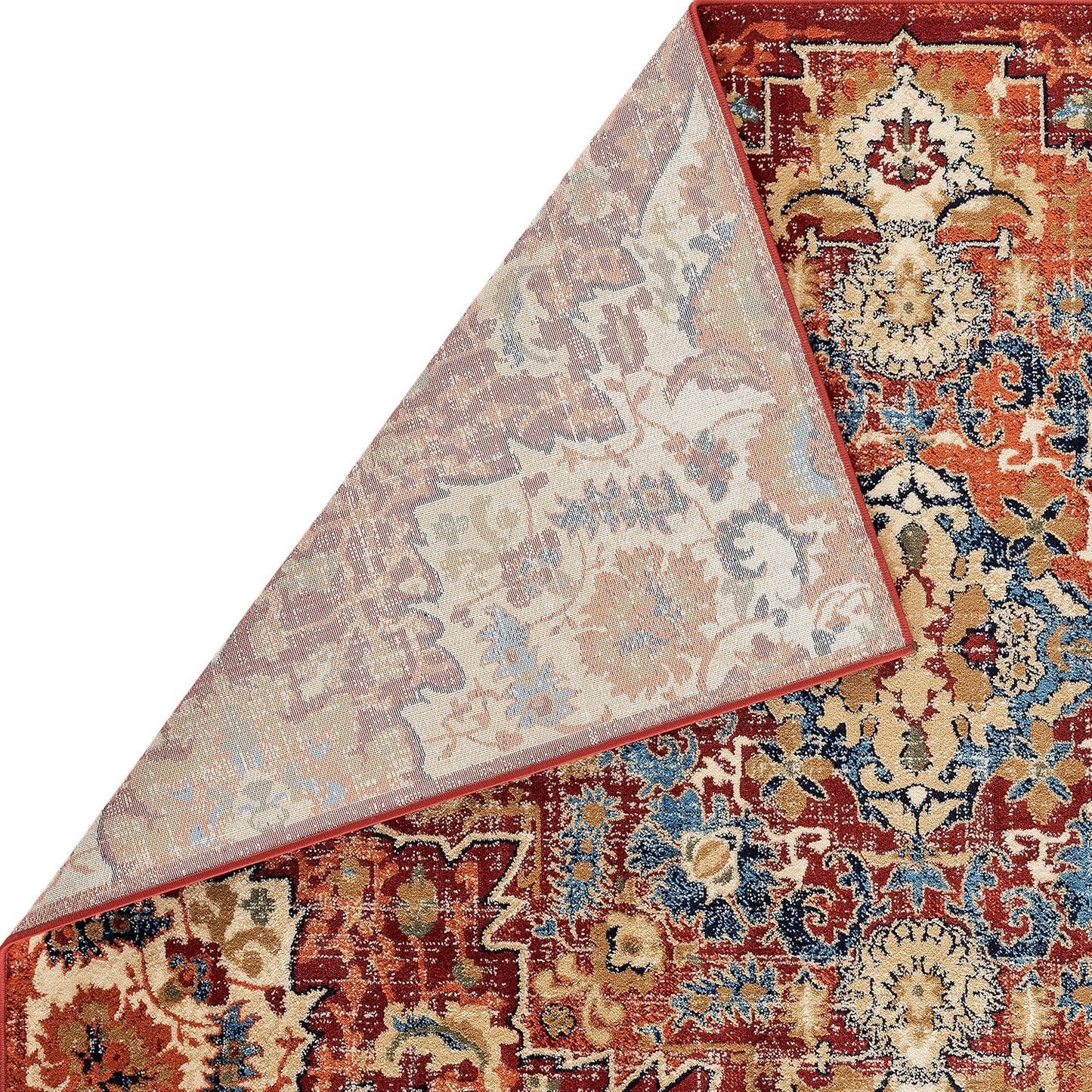 Geometric Diamond Shaped Red 5X7 Area Rug
