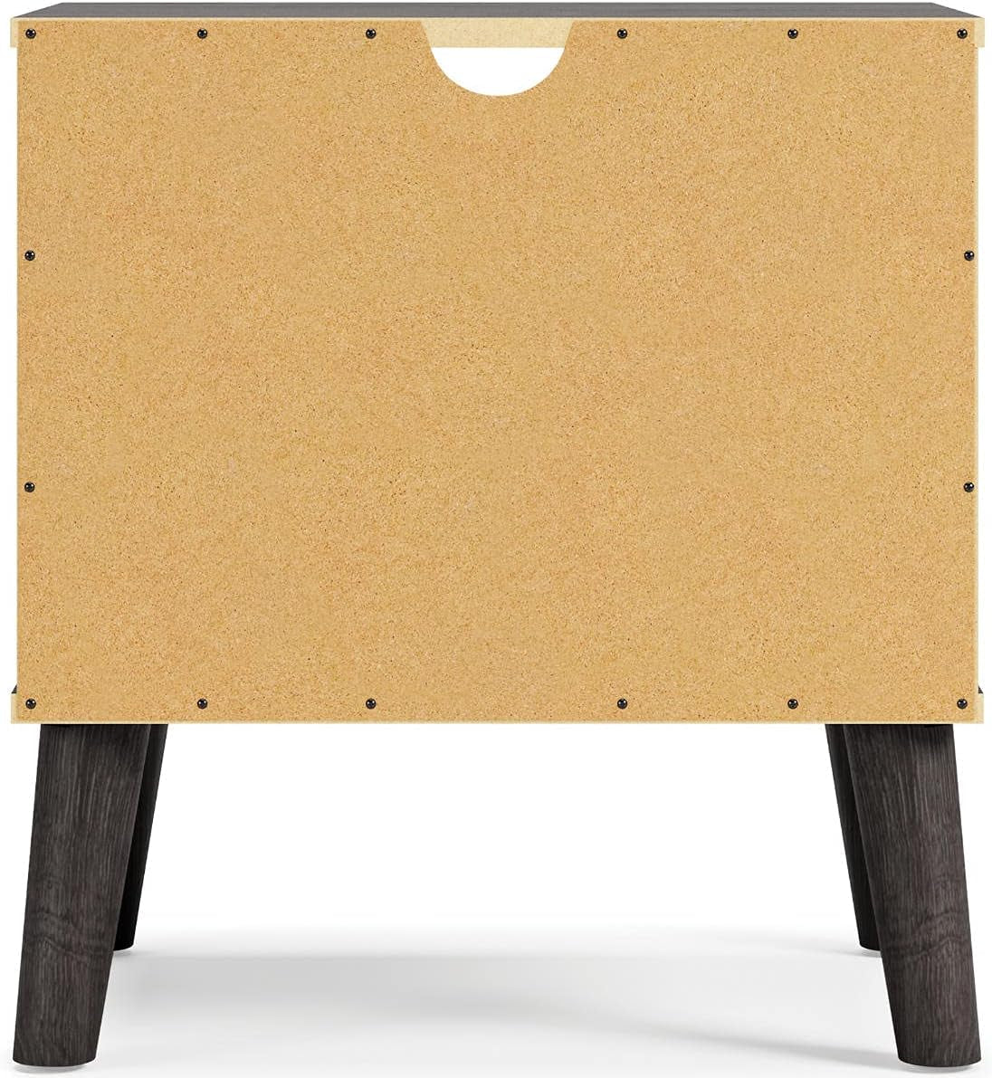 Sleek Black Modern Nightstand with Drawer - Piperton Sugarberry Replica