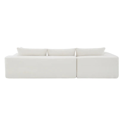 Convertible Modular Sectional Sofa L Shaped Reversible Couch Chenille Sleeper Combination Sofa for Living Room,Cream(No Metal Frame,Foam + Pocket Spring Fill)