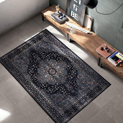 Waterloo Navy Oriental 5X7 Area Rug