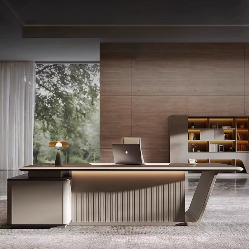 Asthetic Modern Office Desks Drawers L Shaped Adjustable Designer Electric Computer Desks Gaming Home Escritorio Furniture