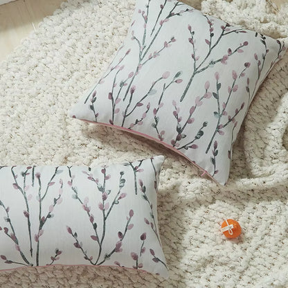 Country Style Floral Twigs Embroidery Pillowcase 30X50/45X45CM Nordic Simple Cushion Covers Sofa Seat Throw Pillows Decor Home