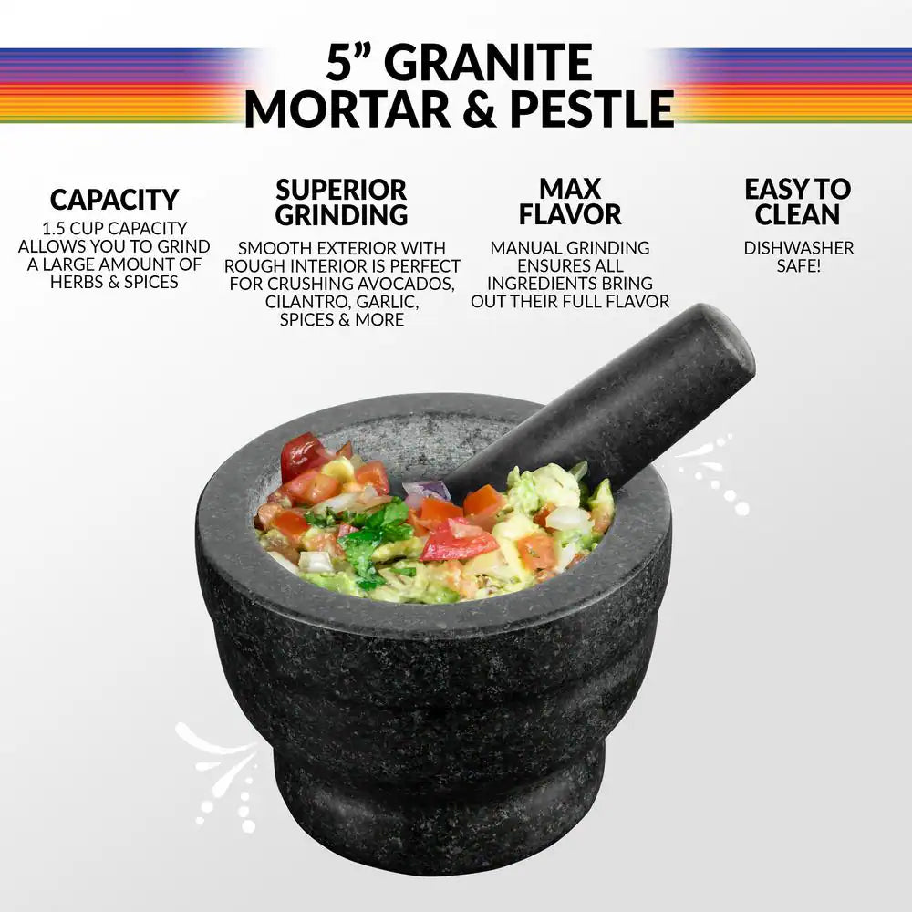 Granite Stone Mortar and Pestle Set