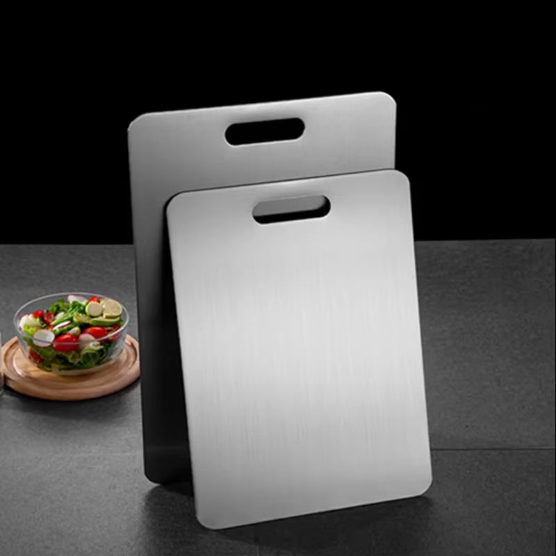 Thickened Stainless Steel Cutting Board Antibacterial Mildew-Proof Kitchen Fruit Vegetable Cutting Board Kneading Dough Board