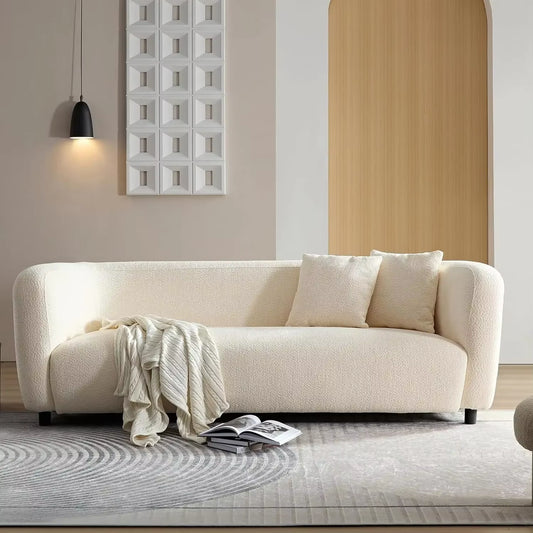 88.6'' Modern Sofa, 3-Seater Sofa with High Armrests,Luxury Curved Sofa, Oversized Sofa Modern Morocco Sofa for Living Room
