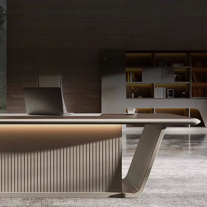 Asthetic Modern Office Desks Drawers L Shaped Adjustable Designer Electric Computer Desks Gaming Home Escritorio Furniture