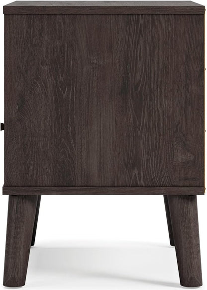 Sleek Black Modern Nightstand with Drawer - Piperton Sugarberry Replica
