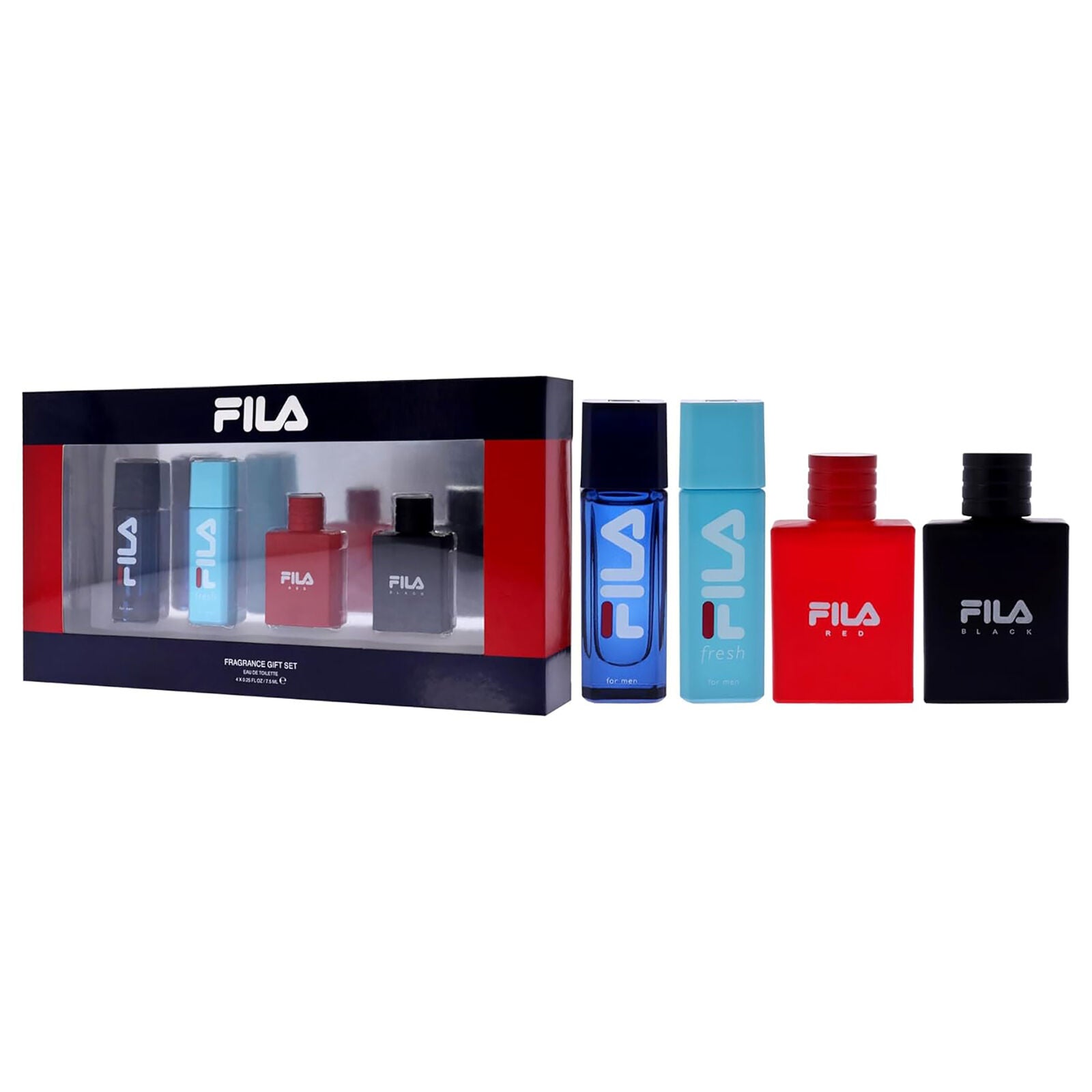 Fila Mens Cologne Gift Set - Fila Fresh, Fila Black, Fila Red - 3 Pc EDT