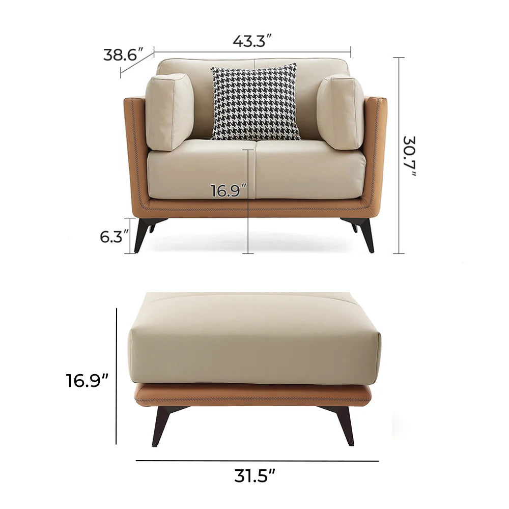 All-Leather Sectional