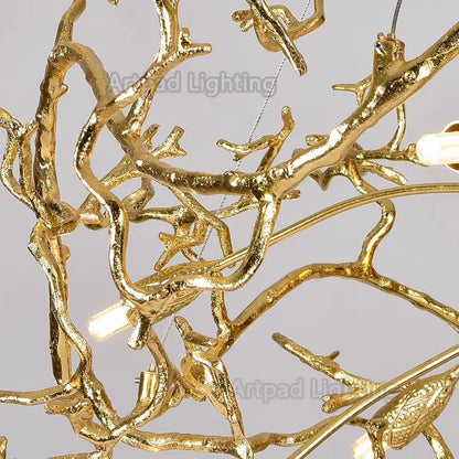 Retro Crystal LED Chandeliers Gold Luxury Lighting Illuminator for Living Room Hanging Light Fixture Kitchen Light