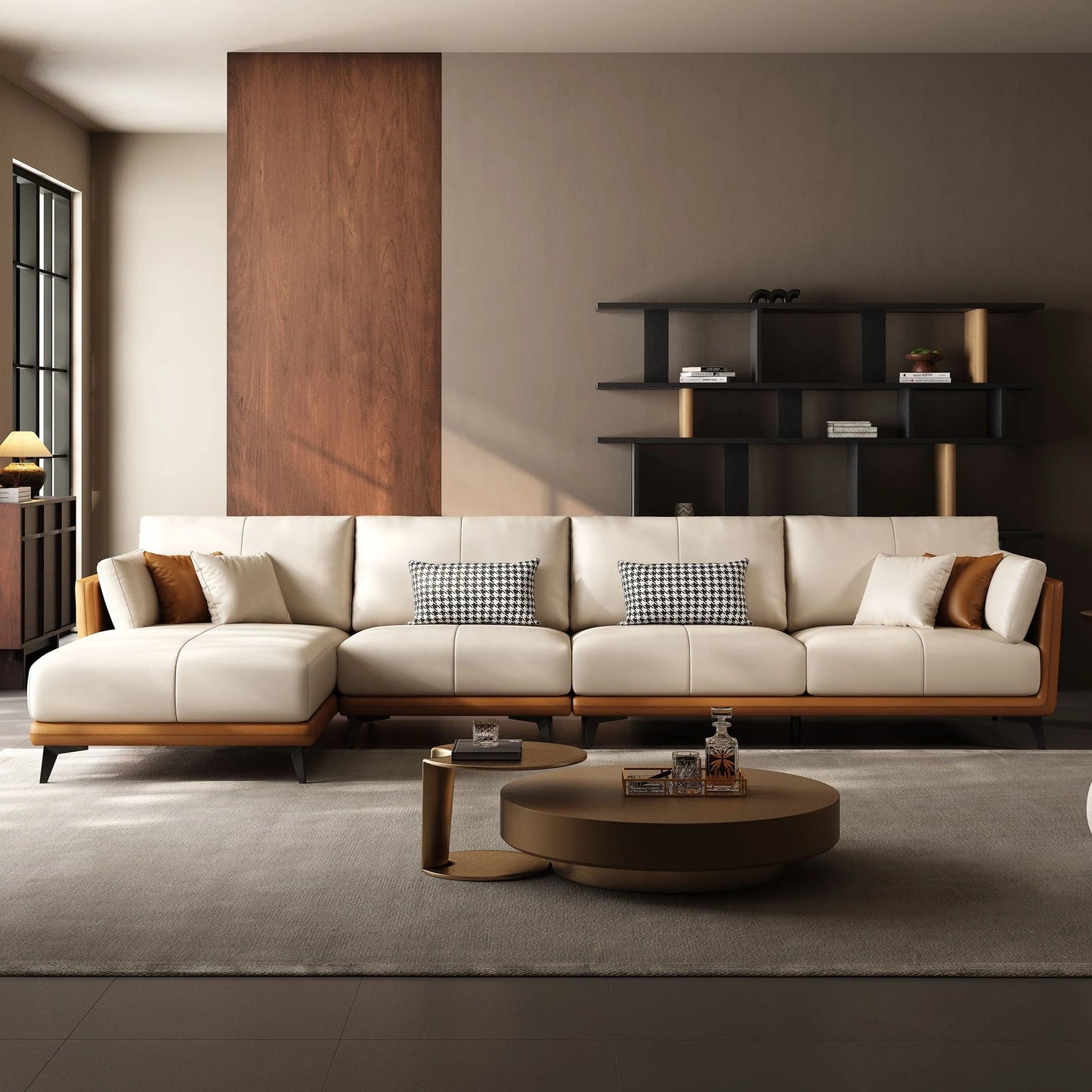 All-Leather Sectional