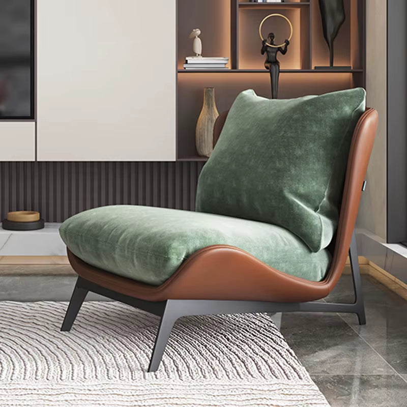 Nordic Single Sofa Chair Sofa Modern Minimalist Design Art Balcony Leisure Light Luxury Latex Internet Celebrity Style Lazy Sofa
