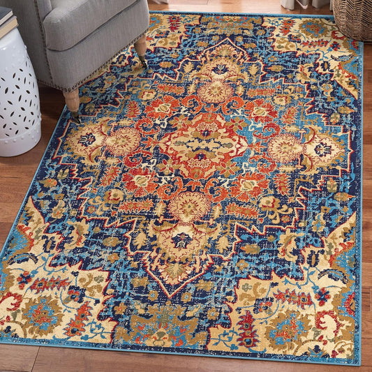 Howell Collection Oriental 8X10 Blue Area Rug