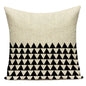 Black White Decorative Throw Pillows Case Geometric Sofa Cushion Cover Polyester Pillowcase Cover for Sofa Home Bedroom