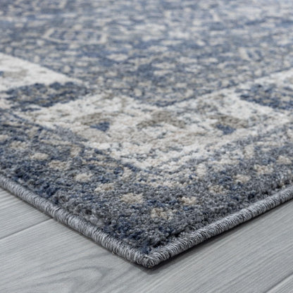 Persian Rugs Taba Collection 7081 Oriental Premium Blue 8X10 Area Rug