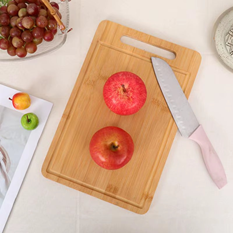 Kitchen Cutting Board Double-Sided Available Rectangular Thickened Solid Wood Cutting Board Fruit Veggies Meat Cutting Boards