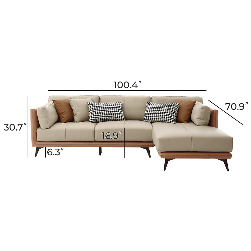 All-Leather Sectional