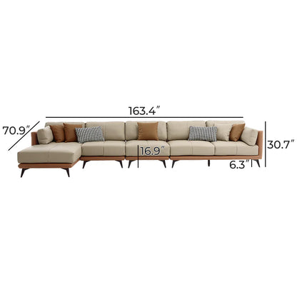 All-Leather Sectional