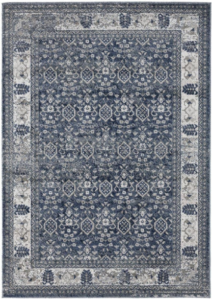 Persian Rugs Taba Collection 7081 Oriental Premium Blue 8X10 Area Rug