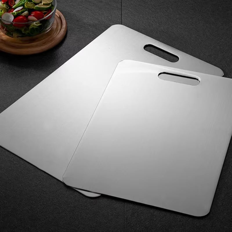 Thickened Stainless Steel Cutting Board Antibacterial Mildew-Proof Kitchen Fruit Vegetable Cutting Board Kneading Dough Board