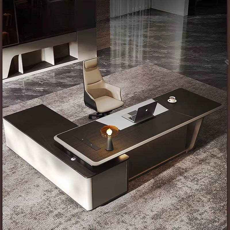 Asthetic Modern Office Desks Drawers L Shaped Adjustable Designer Electric Computer Desks Gaming Home Escritorio Furniture