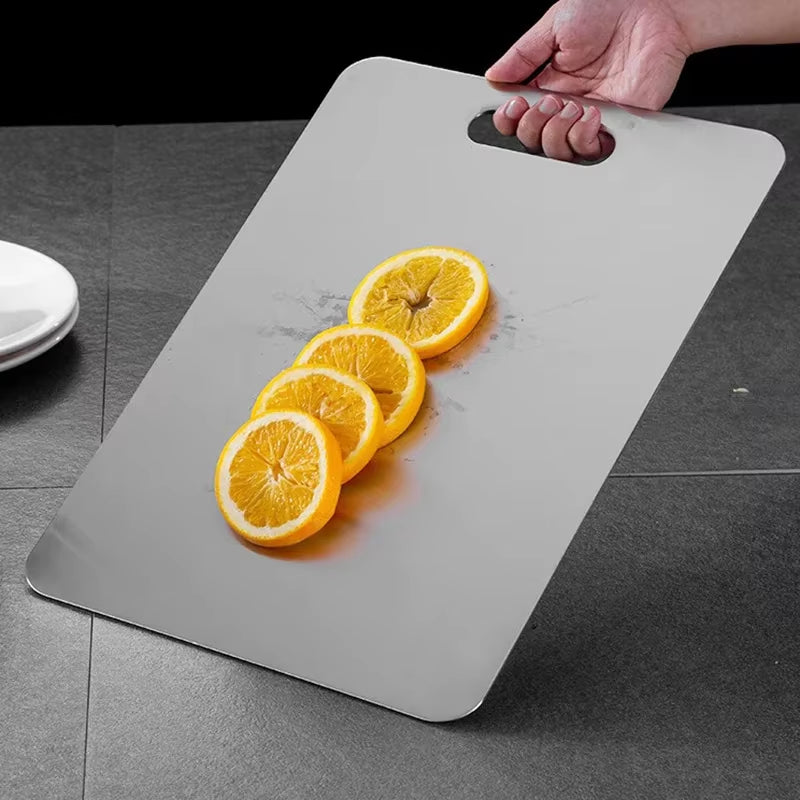 Thickened Stainless Steel Cutting Board Antibacterial Mildew-Proof Kitchen Fruit Vegetable Cutting Board Kneading Dough Board