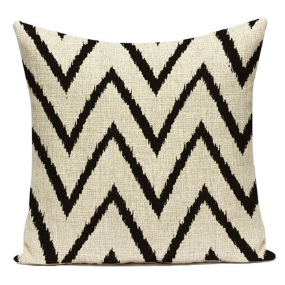 Black White Decorative Throw Pillows Case Geometric Sofa Cushion Cover Polyester Pillowcase Cover for Sofa Home Bedroom