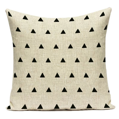 Black White Decorative Throw Pillows Case Geometric Sofa Cushion Cover Polyester Pillowcase Cover for Sofa Home Bedroom