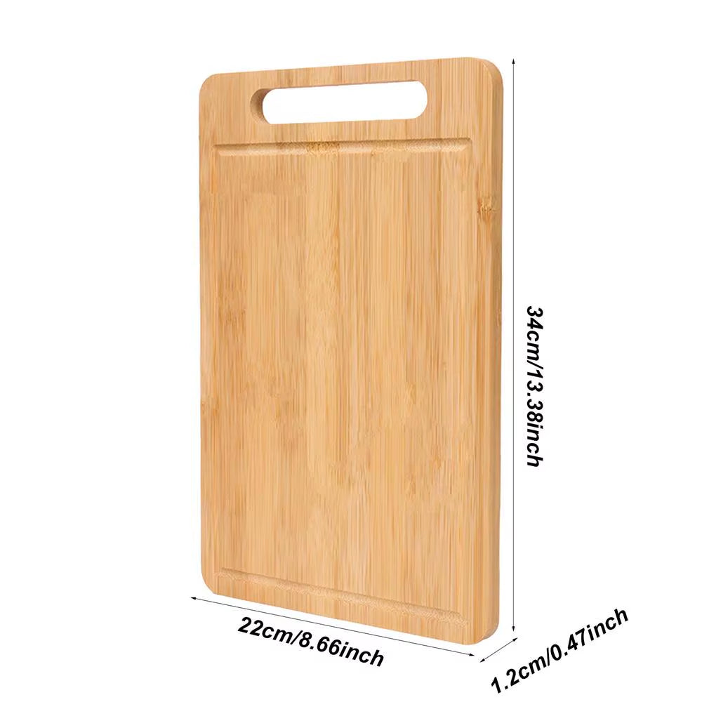 Kitchen Cutting Board Double-Sided Available Rectangular Thickened Solid Wood Cutting Board Fruit Veggies Meat Cutting Boards