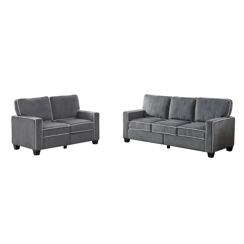 81'' Upholstered Sofa with Loveseat Storage
