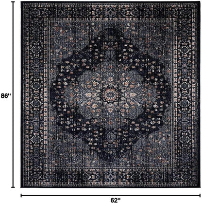 Waterloo Navy Oriental 5X7 Area Rug