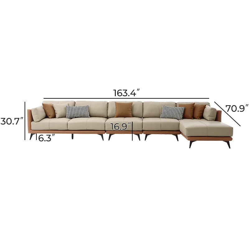 All-Leather Sectional
