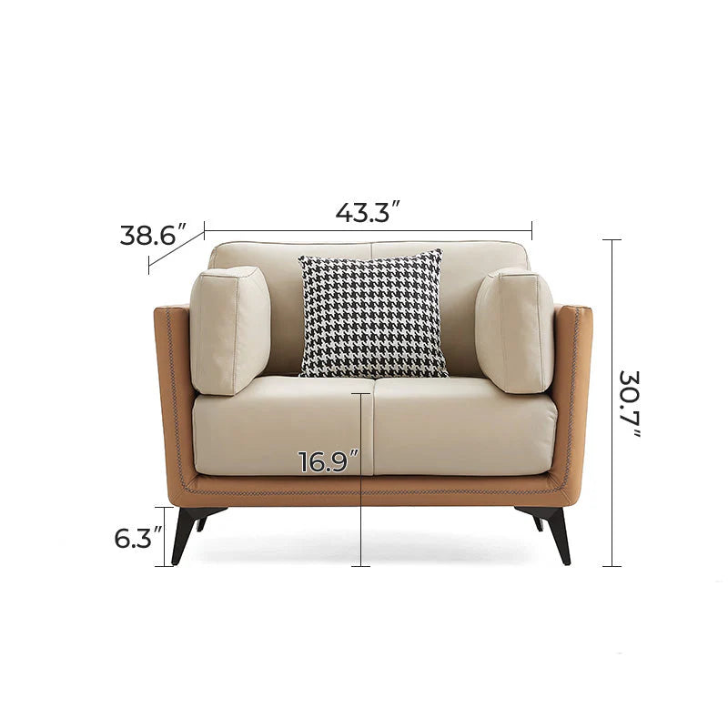 All-Leather Sectional