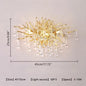 Modern Branch Crystal Chandeliers Gold Luxury Lighting Chandelier for Bedroom Dining Living Room Kitchen Light