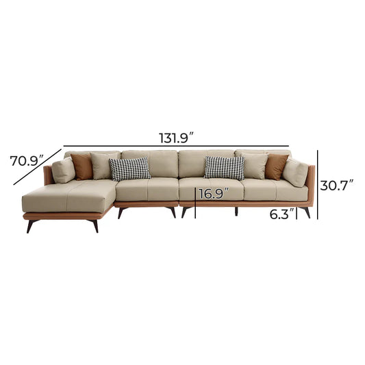 All-Leather Sectional