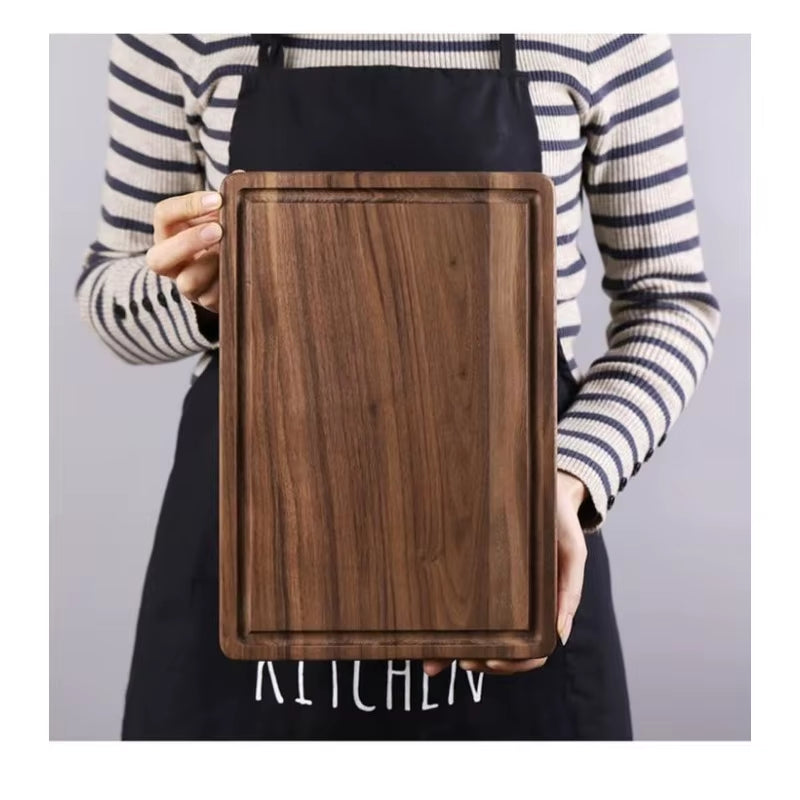 Black Walnut Wood Cutting Board Creative Whole Tray Fruit Chopping Cutting Board Wood Chopping Blocks for Kitchen