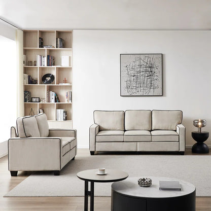 81'' Upholstered Sofa with Loveseat Storage