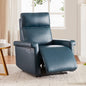 Electric Power Recliner Chair, Mid-Century Design Faux Leather Recliner, USB Charge Ports, Ergonomic Lounge Single Sofa for Bedroom, Living Room Chair, Blue