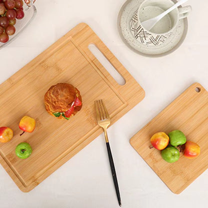 Kitchen Cutting Board Double-Sided Available Rectangular Thickened Solid Wood Cutting Board Fruit Veggies Meat Cutting Boards