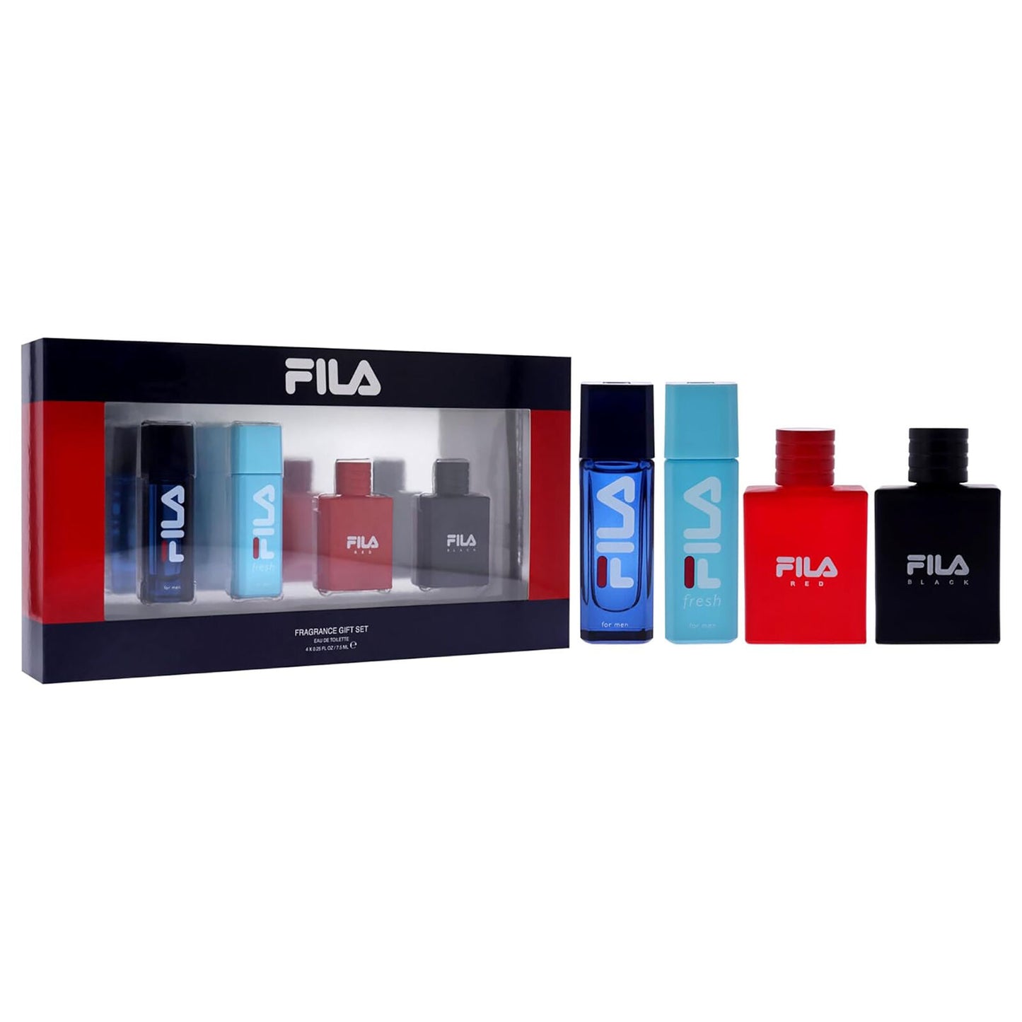 Fila Mens Cologne Gift Set - Fila Fresh, Fila Black, Fila Red - 3 Pc EDT