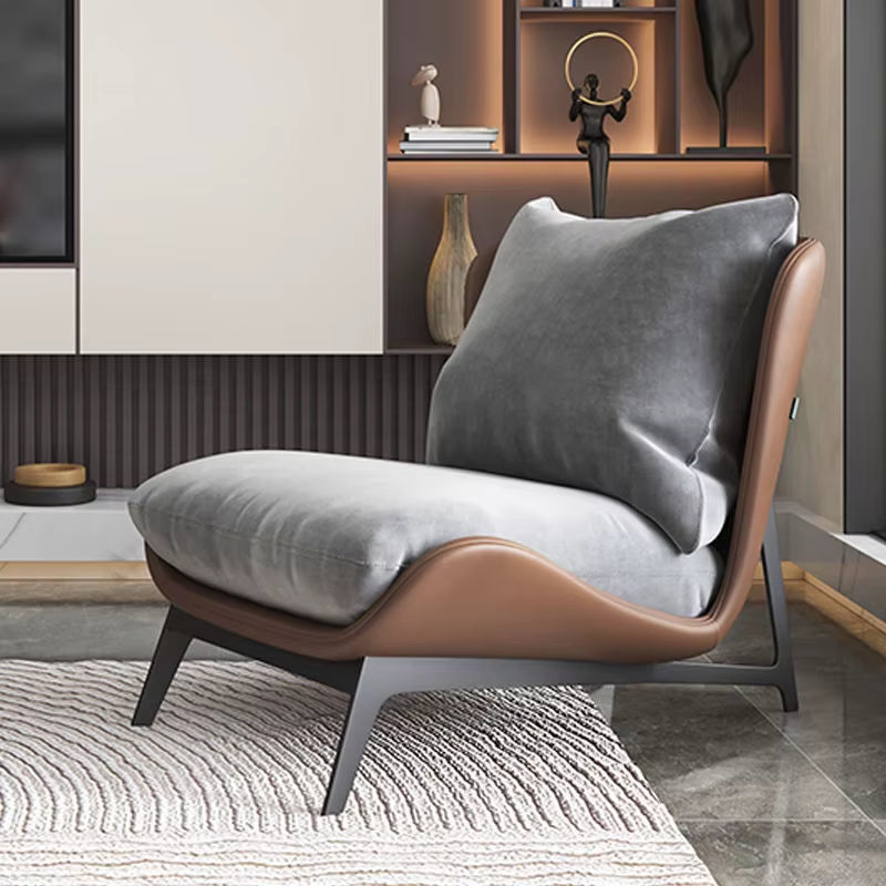 Nordic Single Sofa Chair Sofa Modern Minimalist Design Art Balcony Leisure Light Luxury Latex Internet Celebrity Style Lazy Sofa