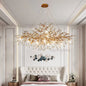 Retro Crystal LED Chandeliers Gold Luxury Lighting Illuminator for Living Room Hanging Light Fixture Kitchen Light