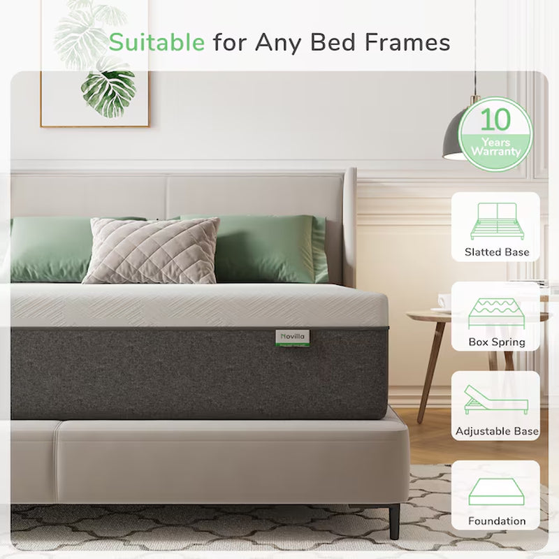 12-In Twin Extra Long Memory Foam Mattress in a Box