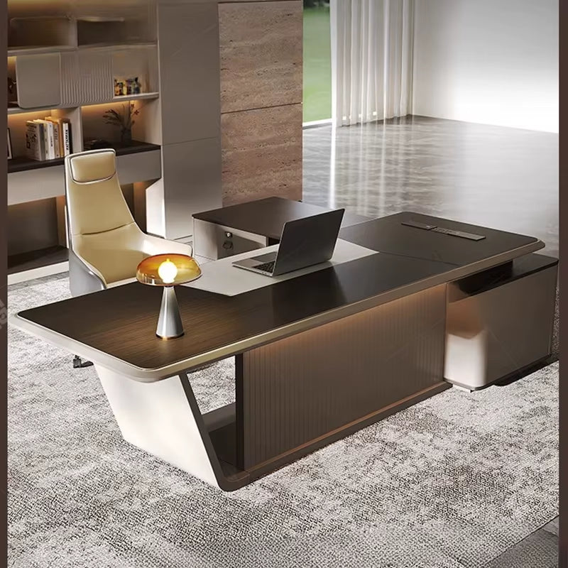 Asthetic Modern Office Desks Drawers L Shaped Adjustable Designer Electric Computer Desks Gaming Home Escritorio Furniture