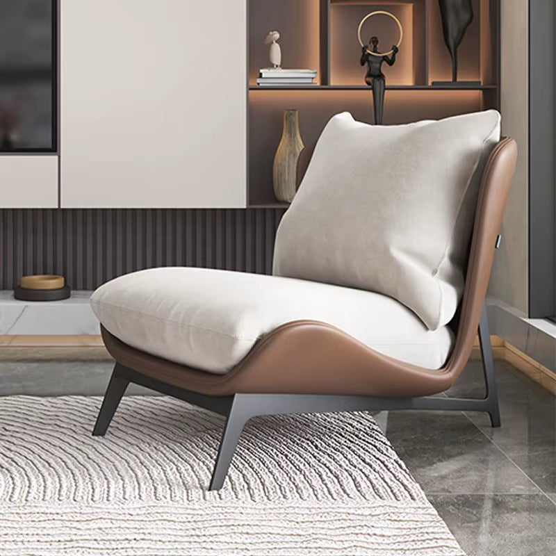 Nordic Single Sofa Chair Sofa Modern Minimalist Design Art Balcony Leisure Light Luxury Latex Internet Celebrity Style Lazy Sofa