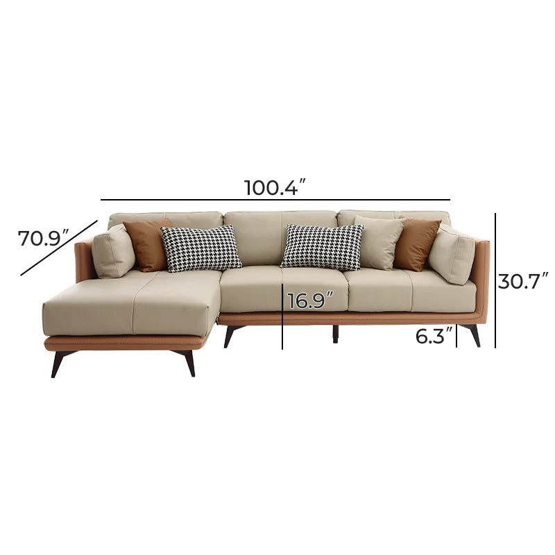 All-Leather Sectional